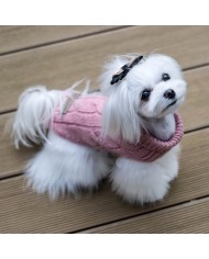 Dog sweater ASPEN pink | Bowl and Bone Republic | PETZWELCOME