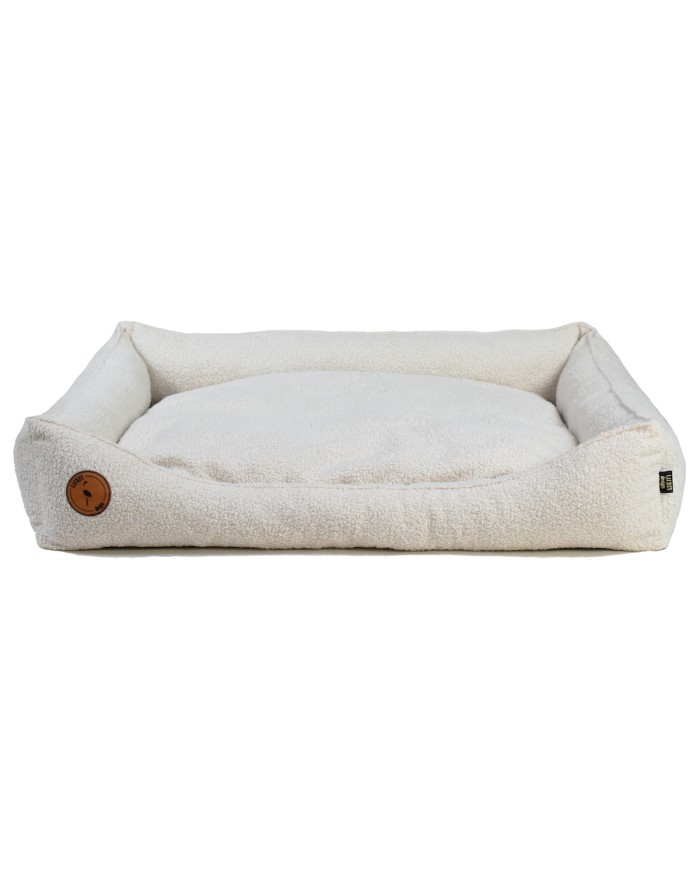 Cezar Sofa Bed for Dogs and Cats Cream Bouclé | PETZWELCOME