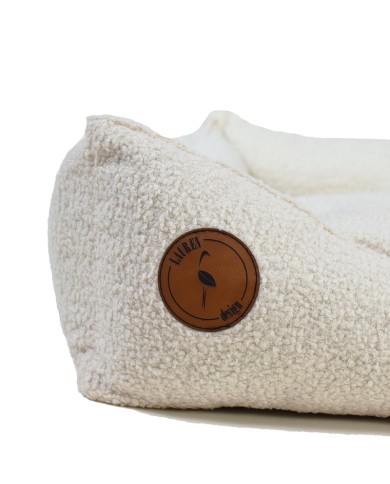 Cezar Sofa Bed for Dogs and Cats Cream Bouclé | PETZWELCOME