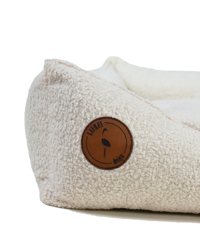Cezar Sofa Bed for Dogs and Cats Cream Bouclé | PETZWELCOME
