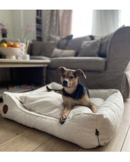 Cezar Sofa Bed for Dogs and Cats Cream Bouclé | PETZWELCOME