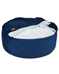 BONA Navy Blue Round Cave Dog Bed | PETZWELCOME