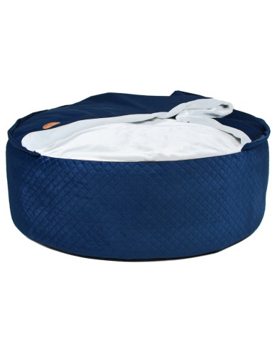 BONA Navy Blue Round Cave Dog Bed | PETZWELCOME