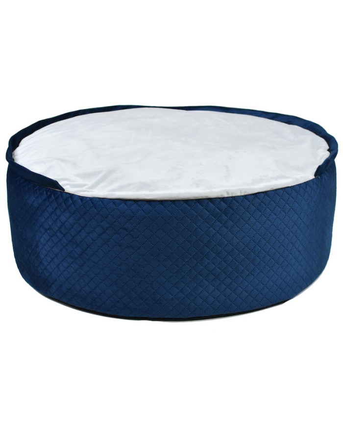BONA Navy Blue Round Cave Dog Bed | PETZWELCOME