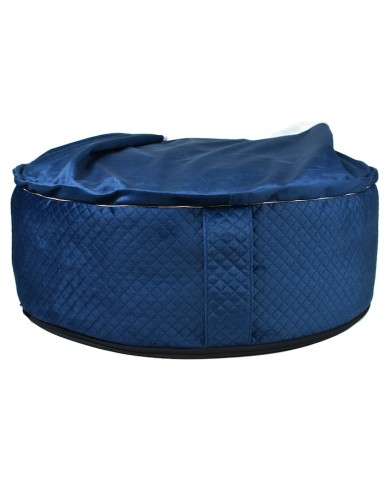 BONA Navy Blue Round Cave Dog Bed | PETZWELCOME