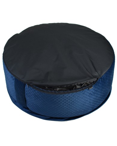 BONA Navy Blue Round Cave Dog Bed | PETZWELCOME