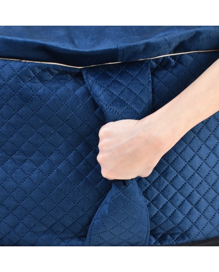 BONA Navy Blue Round Cave Dog Bed | PETZWELCOME