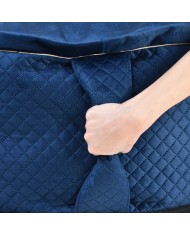 BONA Navy Blue Round Cave Dog Bed | PETZWELCOME