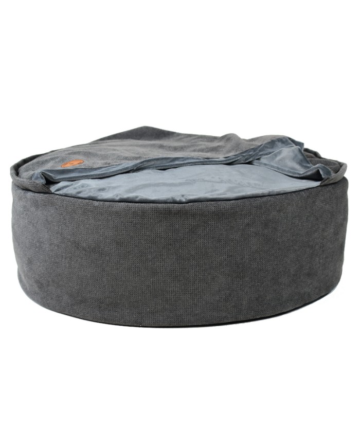 BONA Gray Round Cave Dog Bed| PETZWELCOME
