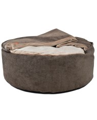 BONA Brown Round Cave Dog Bed | PETZWELCOME