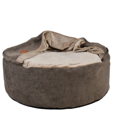 BONA Brown Round Cave Dog Bed | PETZWELCOME