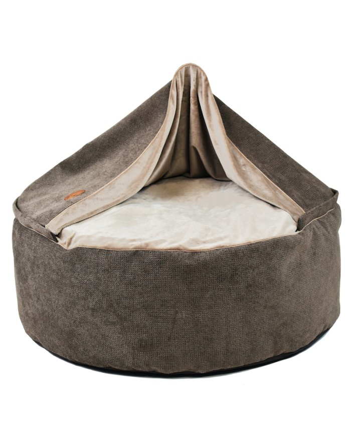 BONA Brown Round Cave Dog Bed | PETZWELCOME