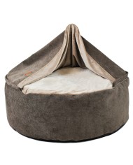 BONA Brown Round Cave Dog Bed | PETZWELCOME
