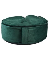 BONA green round cave dog bed | PETZWELCOME