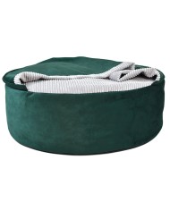 BONA green round cave dog bed | PETZWELCOME