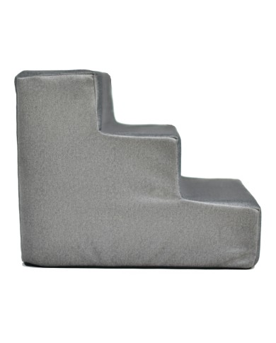 Milo Dog Stairs Grey Velvet| PETZWELCOME