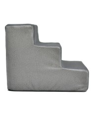 Milo Dog Stairs Grey Velvet| PETZWELCOME