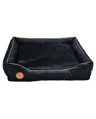 CEZAR Sofa Bed for Dogs or Cats Black Velvet | PETZWELCOME