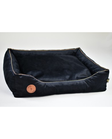 CEZAR Sofa Bed for Dogs or Cats Black Velvet | PETZWELCOME