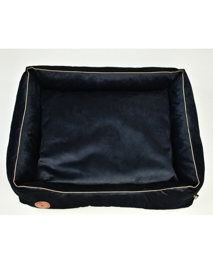 Legowisko dla psa lub kota typu Kanapa Cezar Czarny velvet | PETZWELCOME