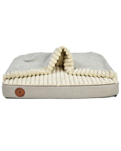 LUNA Beige Orthopedic Cave-Style Dog Bed | PETZWELCOME