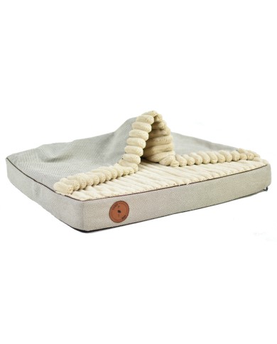 LUNA Beige Orthopedic Cave-Style Dog Bed | PETZWELCOME
