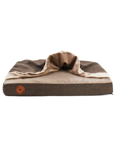 LUNA Brown Orthopedic Cave-Style Dog Bed | PETZWELCOME