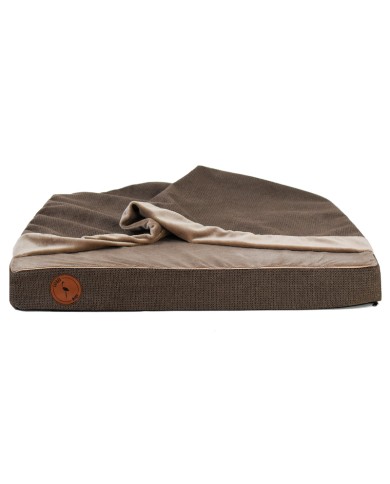 LUNA Brown Orthopedic Cave-Style Dog Bed | PETZWELCOME