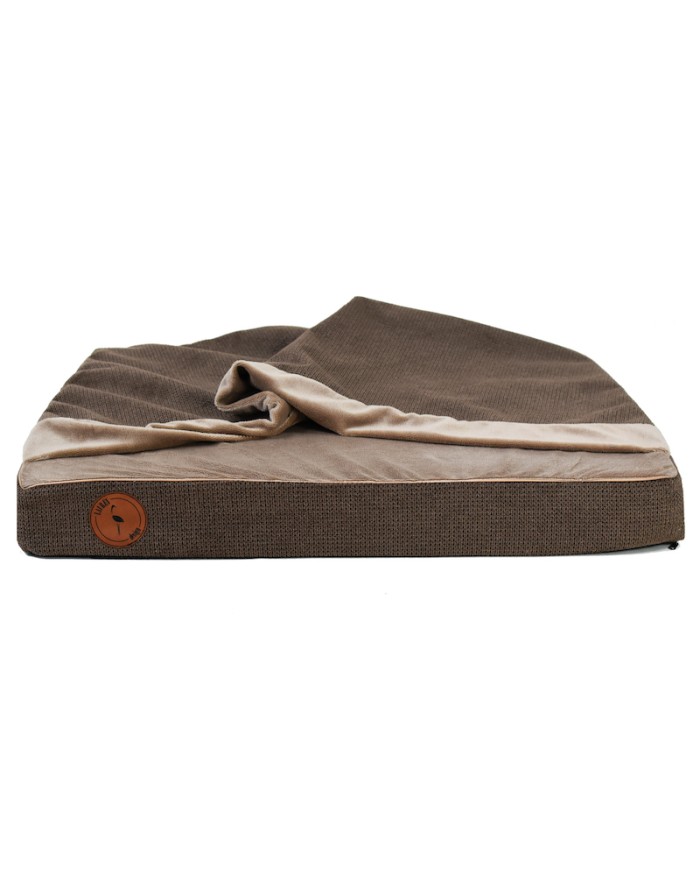 LUNA Brown Orthopedic Cave-Style Dog Bed | PETZWELCOME