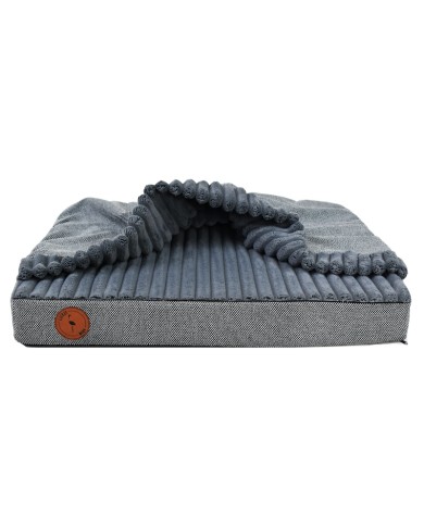 LUNA Grey Orthopedic Cave-Style Dog Bed | PETZWELCOME