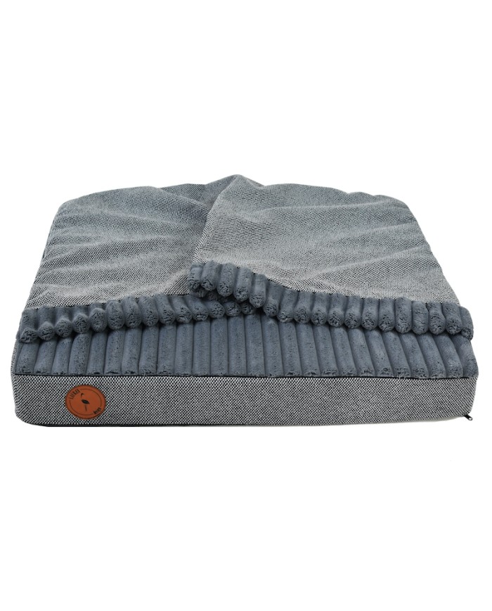 LUNA Grey Orthopedic Cave-Style Dog Bed | PETZWELCOME