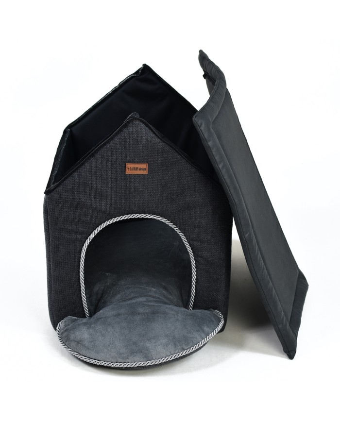 Stella Charcoal Pet House for Dogs and Cats | PETZWELCOME