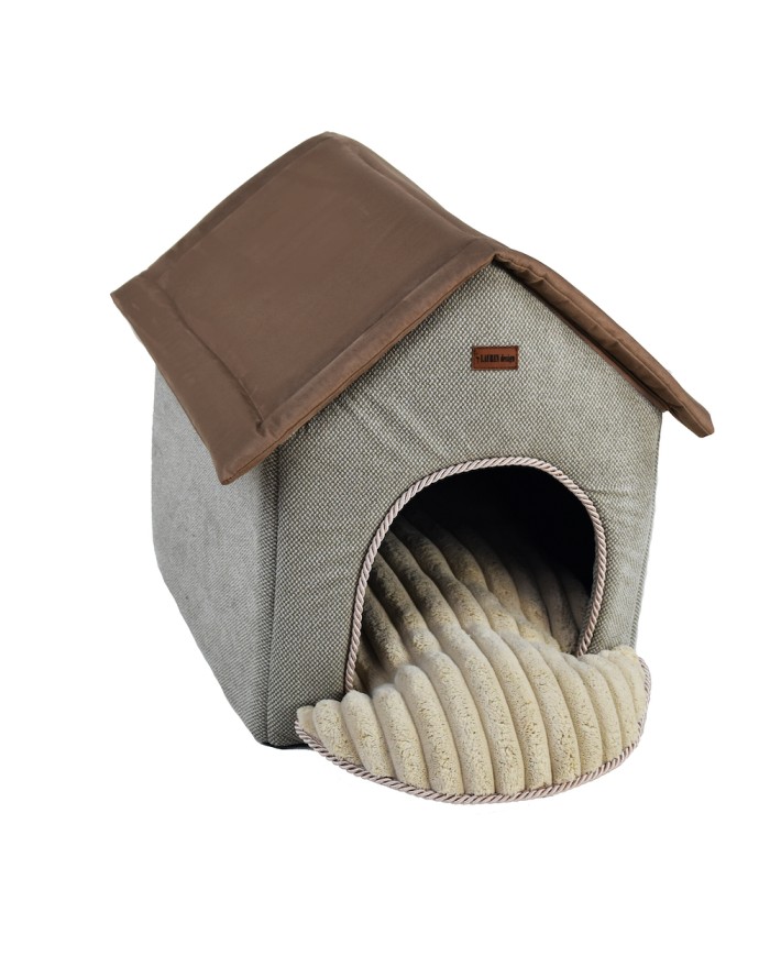 Stella Beige Pet House for Dogs and Cats | PETZWELCOME