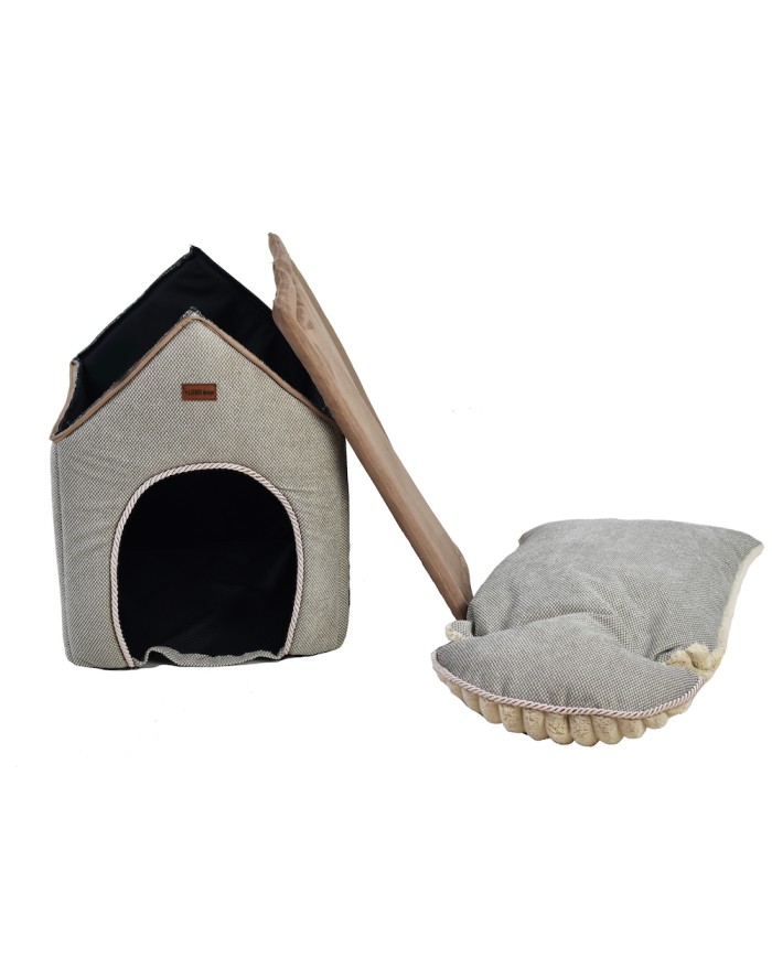 Stella Beige Pet House for Dogs and Cats | PETZWELCOME
