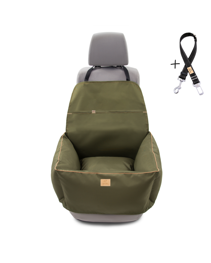 Fotelik samochodowy dla psa BeBobi ERO SOFT oliwka | BeBobi | PETZWELCOME