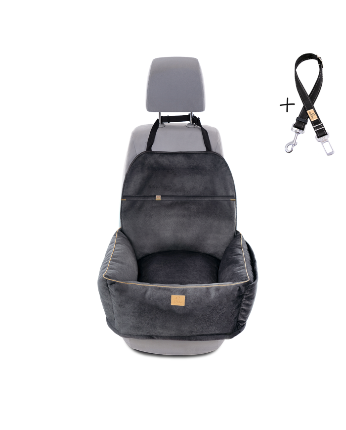Dog Car Booster BeBobi ERO SOFT Black Waterproof Velvet | Bebobi | PETZWELCOME