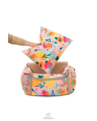 Dog Car Booster Seat waterproof beige velvet | Bebobi | PETZWELCOME