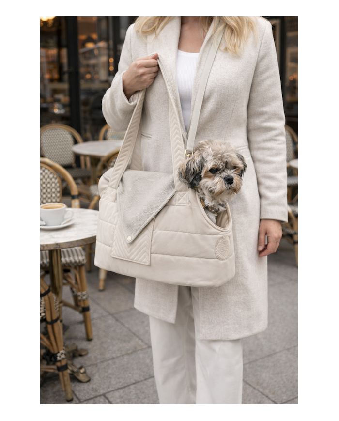 Torba transportowa dla psa i kota Lisbon ecru | Chloe's Home | PETZWELCOME