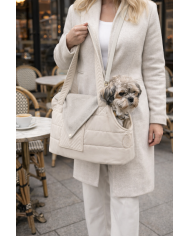 Torba transportowa dla psa i kota Lisbon ecru | Chloe's Home | PETZWELCOME