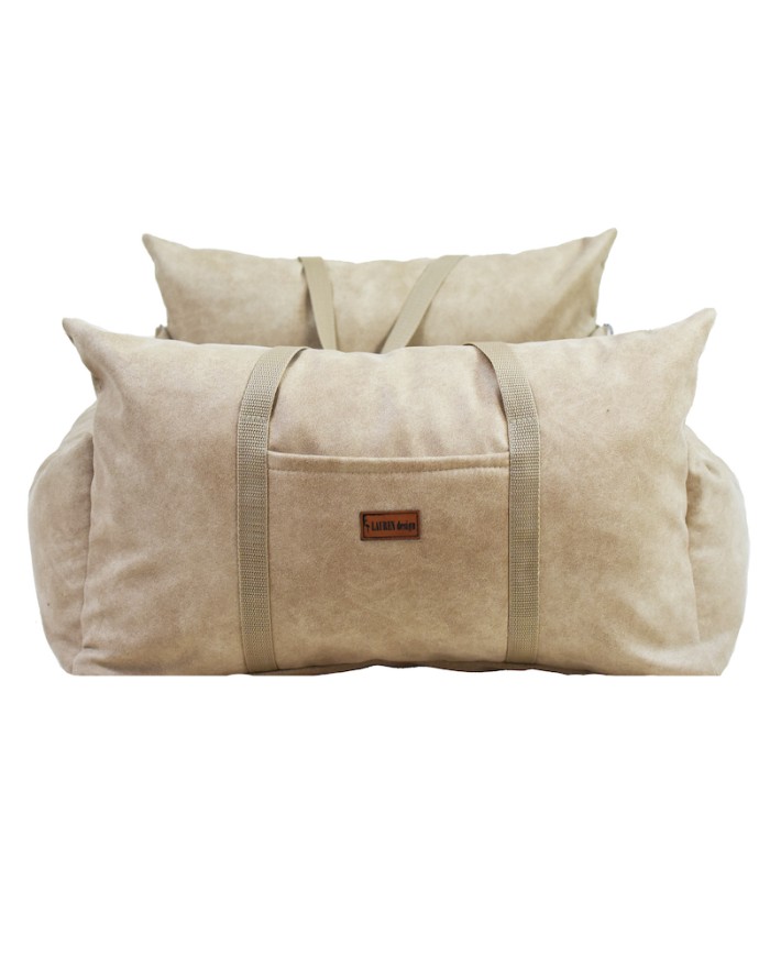 Dog Car Seat MOLLY - Sand Beige | Lauren Design | PETZWELCOME