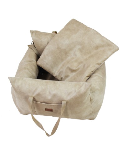 Dog Car Seat MOLLY - Sand Beige | Lauren Design | PETZWELCOME