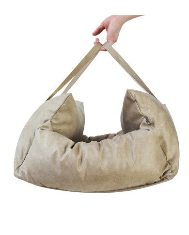 Dog Car Seat MOLLY - Sand Beige | Lauren Design | PETZWELCOME