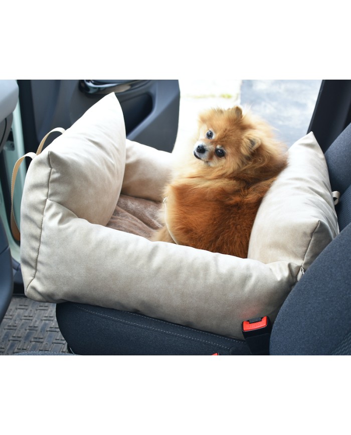 Fotelik Samochodowy dla Psa MOLLY - Piaskowy | Lauren Design | PETZWELCOME