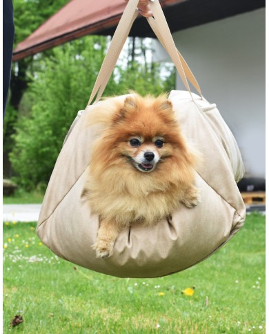 Dog Car Seat MOLLY - Sand Beige | Lauren Design | PETZWELCOME