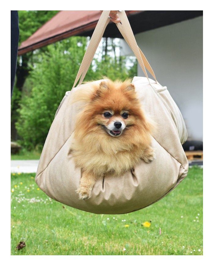 Dog Car Seat MOLLY - Sand Beige | Lauren Design | PETZWELCOME