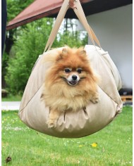 Fotelik Samochodowy dla Psa MOLLY - Piaskowy | Lauren Design | PETZWELCOME