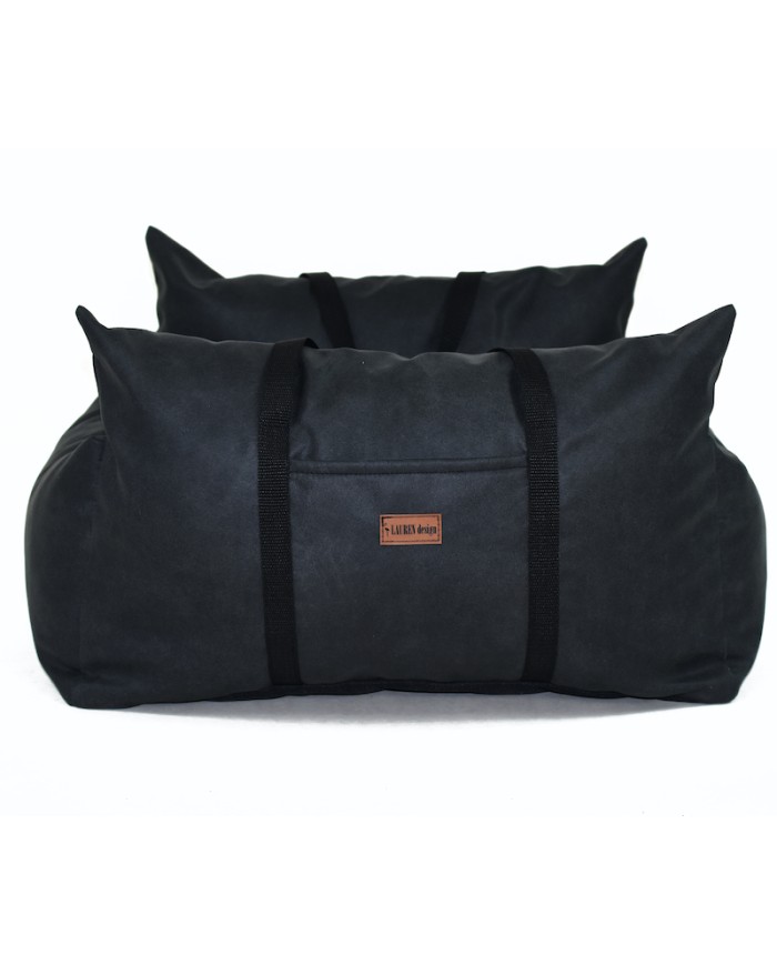 Dog Car Seat MOLLY - Sand Charcoal | Lauren Design | PETZWELCOME