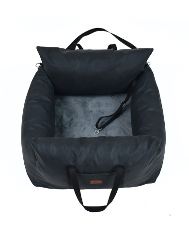 Dog Car Seat MOLLY - Sand Charcoal | Lauren Design | PETZWELCOME