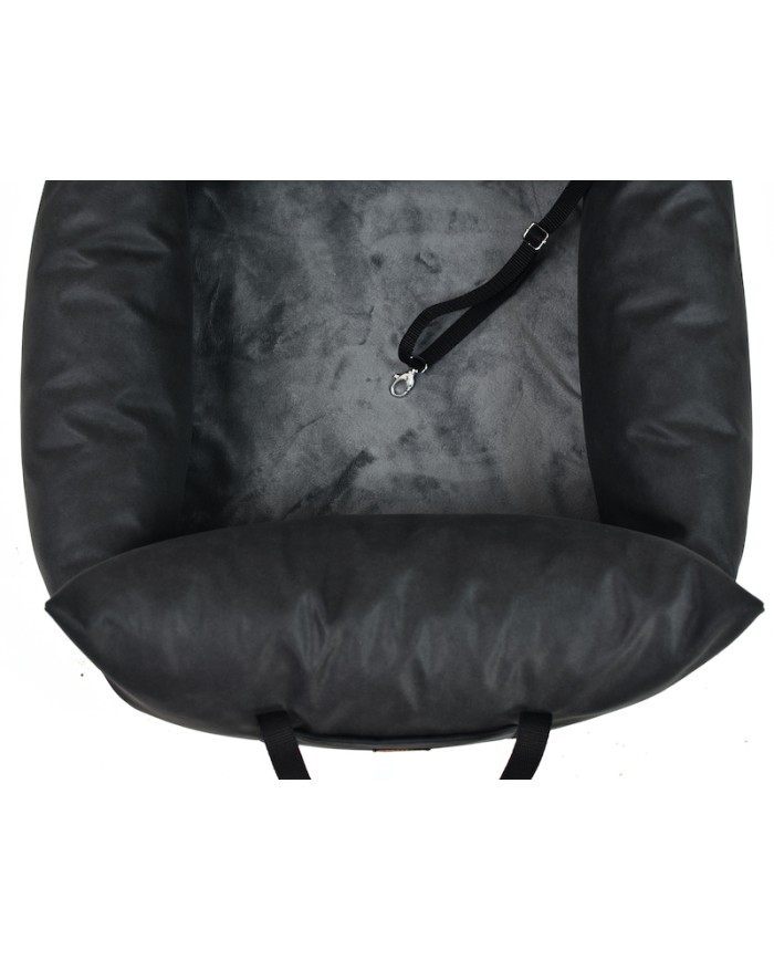 Dog Car Seat MOLLY - Sand Charcoal | Lauren Design | PETZWELCOME
