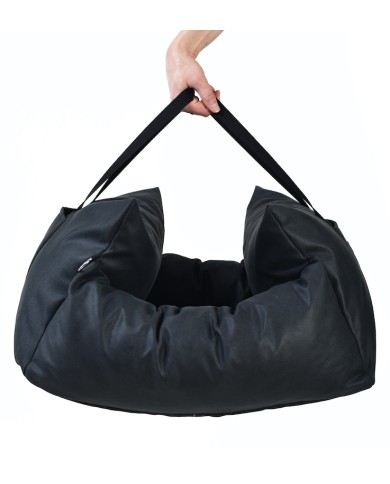 Dog Car Seat MOLLY - Sand Charcoal | Lauren Design | PETZWELCOME